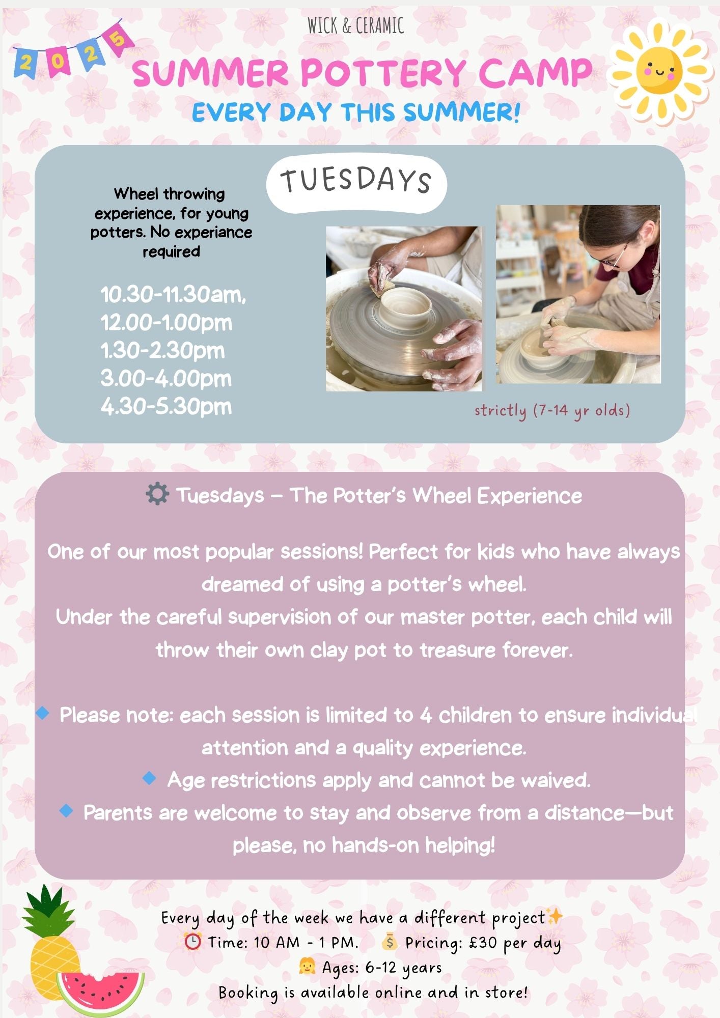 Kids Wheel Throwing Experience - Deposit