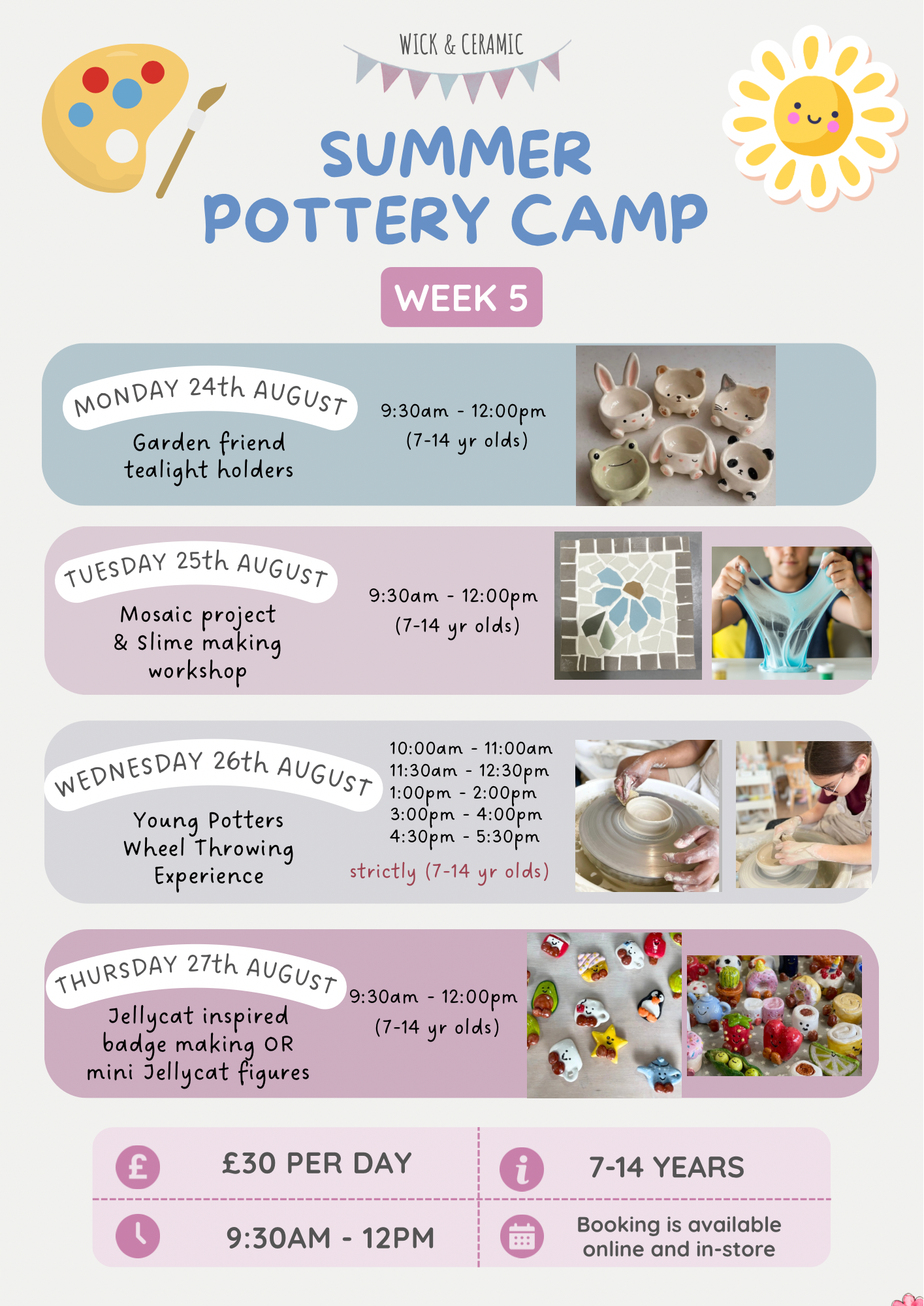 Summer Pottery Camp - Deposit