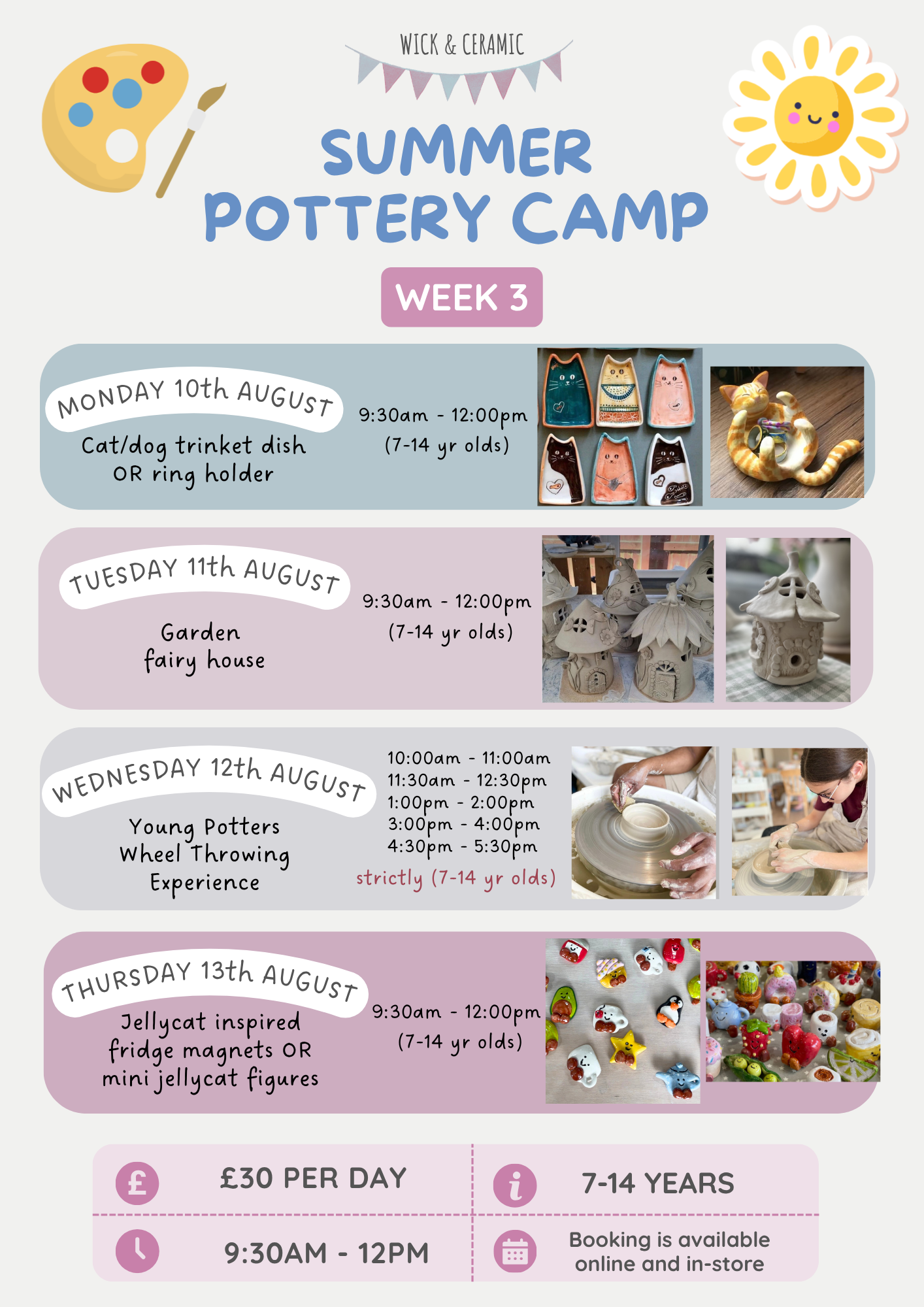 Summer Pottery Camp - Deposit