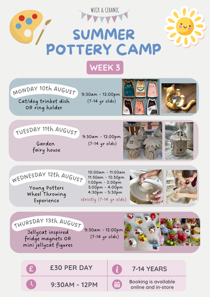 Summer Pottery Camp - Deposit