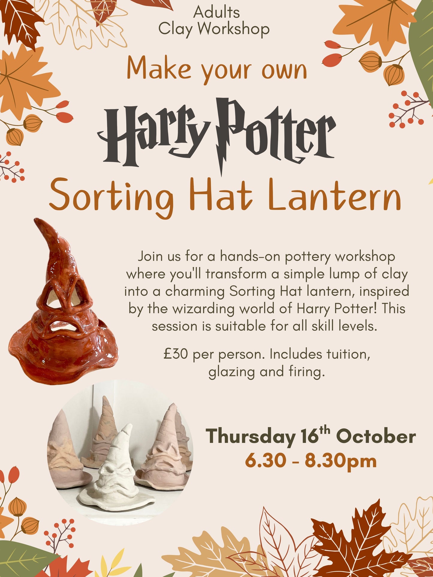 Harry Potter Sorting Hat Lantern Workshop - Deposit