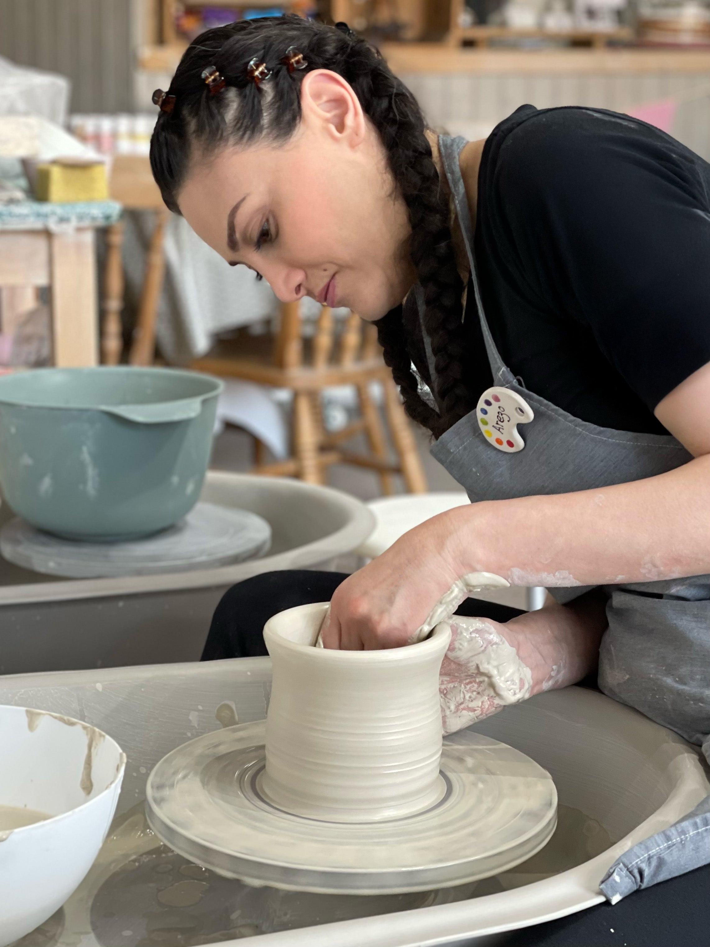 Wheel Throwing Pottery Experience in London | Wick & Ceramic